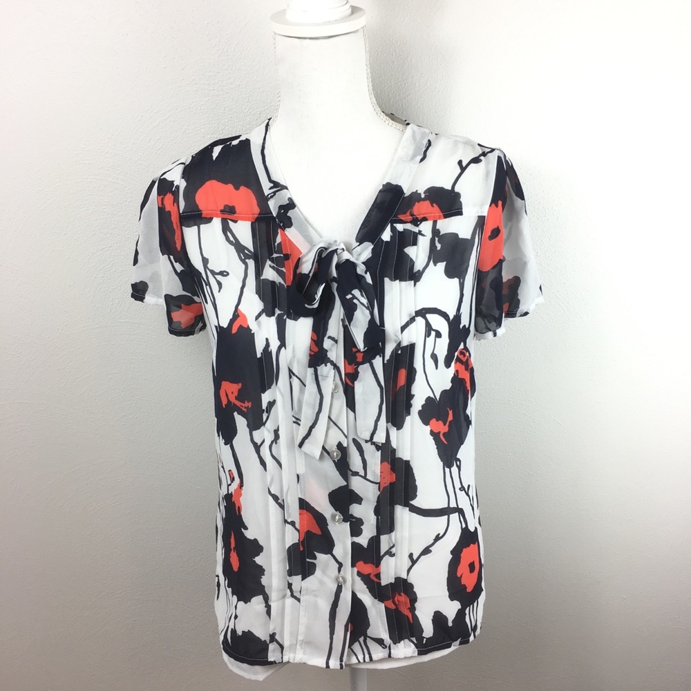Stitch Fix | 41 Hawthorn Tie Neck Floral Blouse